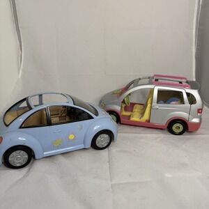 Fisher Price Loving Family SUV Twin Time Musical And LF VW Beetle  Lot Of 2